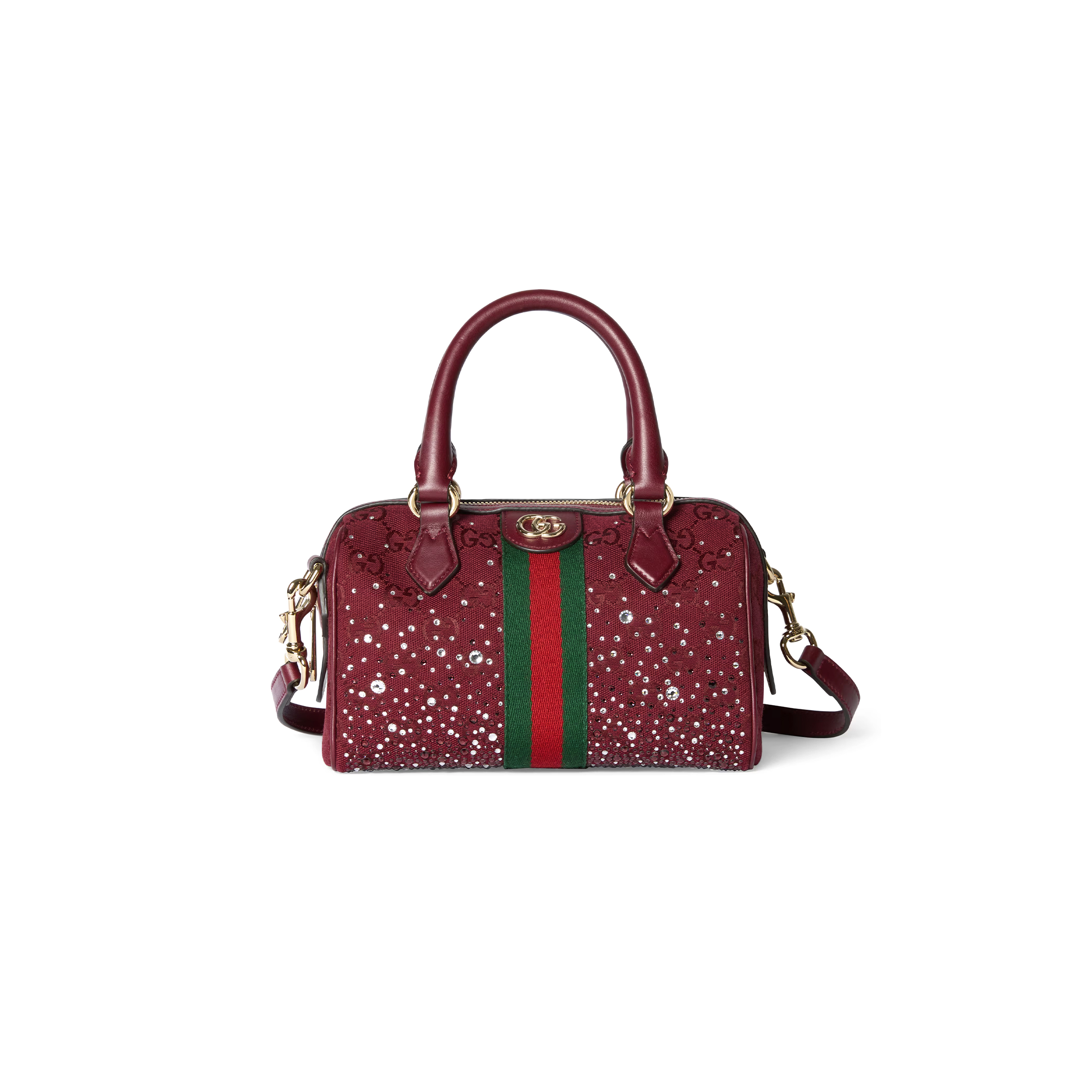 GUCCI OPHIDIA CRYSTALS SMALL BOSTON BAG 841294 (21*13*11cm)